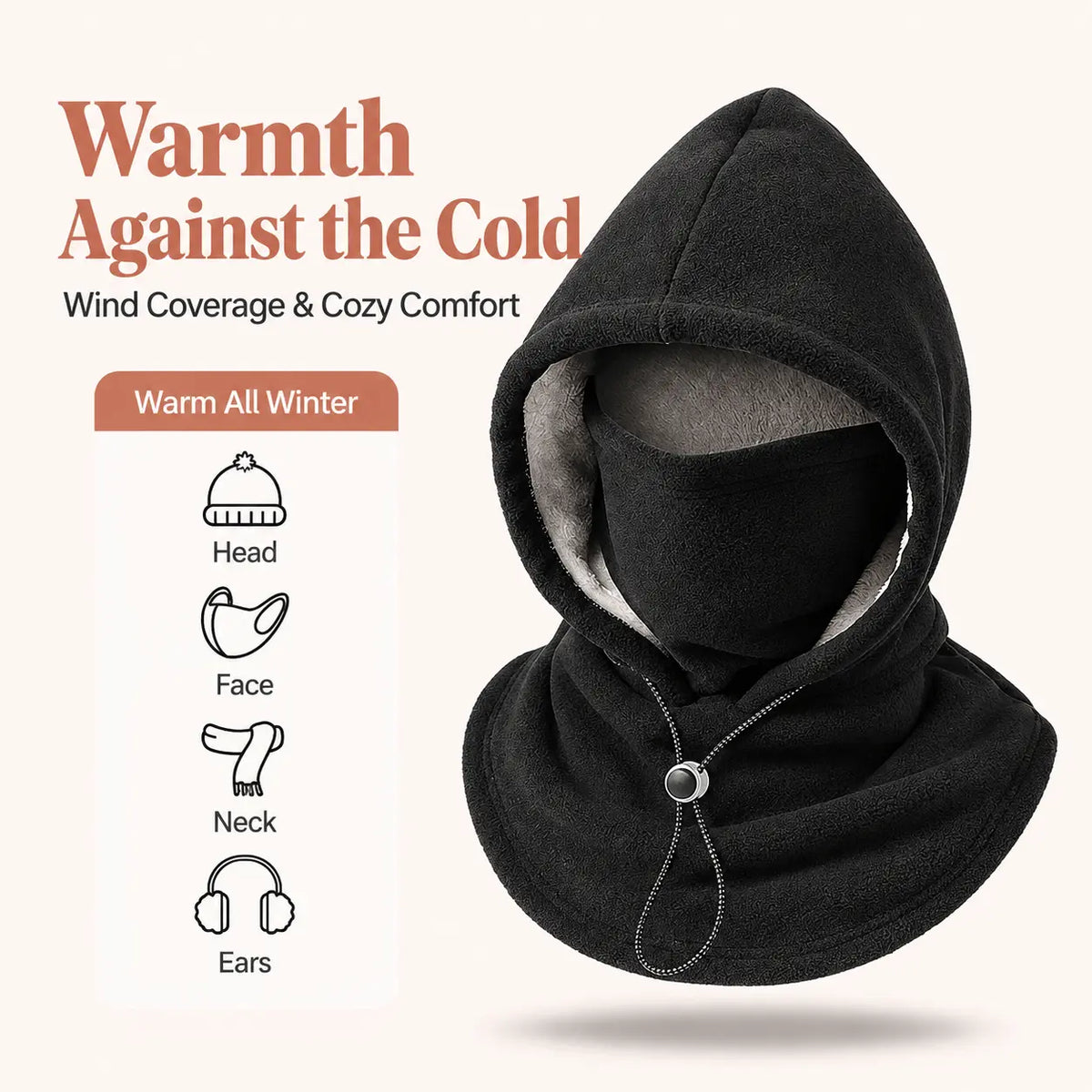 YIUU 3 in 1 Winter Hood